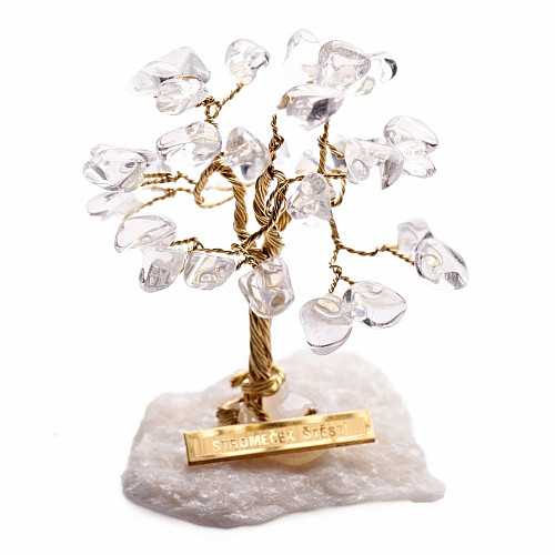 Stromeček štěstí křišťál - výška cca 9 cm