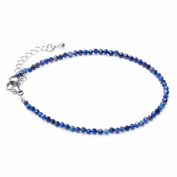 Levně Lapis lazuli broušený náramek - obvod cca 18,5 až 22 cm