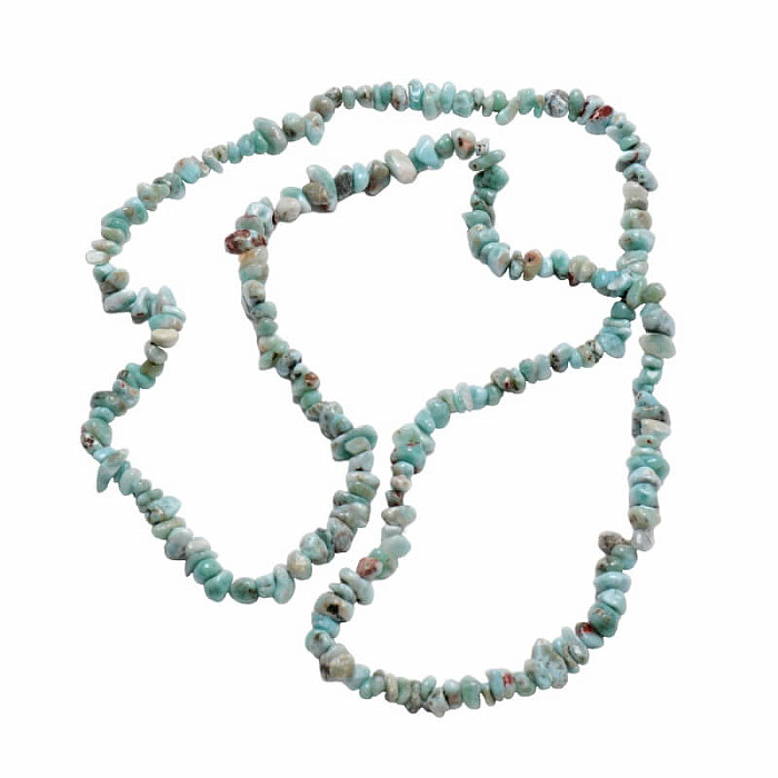 Larimar náhrdelník sekaný - cca 80 cm