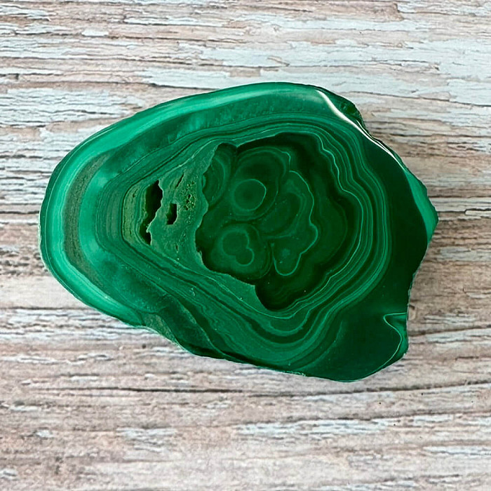 Malachit leštěný plátek AA kvalita 14 - cca 6,6 x 4,8 cm, 59 g
