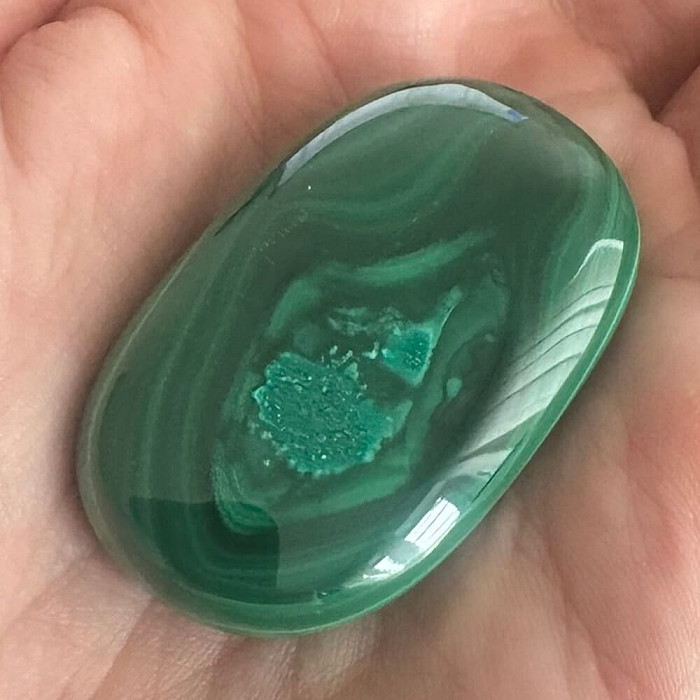 Malachit Kongo Hmatka 17 - cca 4,7 x 2,8 cm, 48 g