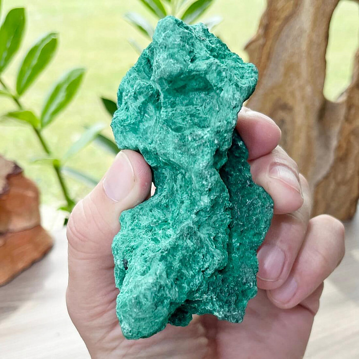 Malachit sametový surový 5 - cca 10 x 5 x 5 cm, 215 g