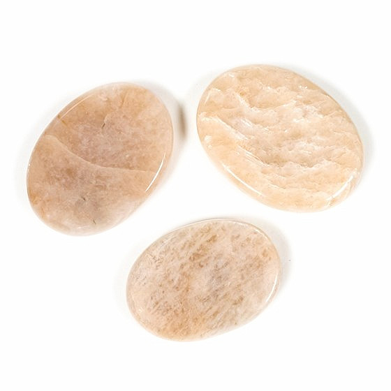 Měsíční kámen masážní placička proti stresu - cca 3,5 až 4 cm