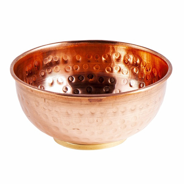 Miska měděná k vykuřování zdobená důlky - Ø 11 cm