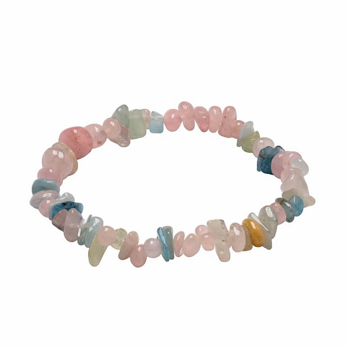 Morganit - beryl růžový smaragd náramek sekaný - obvod cca 16 až 22 cm