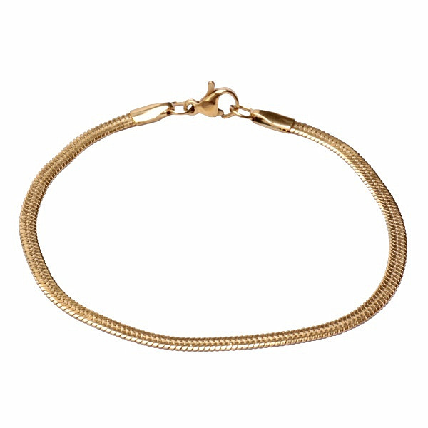 Levně Elegantní náramek Herringbone nerezová ocel barvy zlata 18,5 cm - obvod cca 18,5 cm