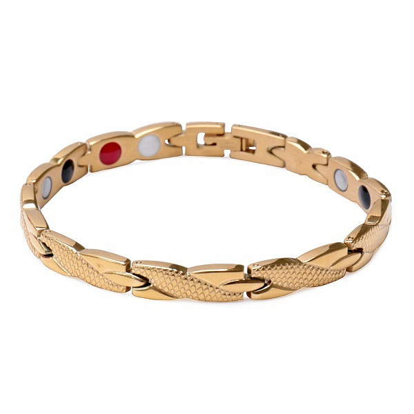 Levně Luxusní náramek Roma nerezová ocel pozlacená 20 cm - obvod cca 20 cm
