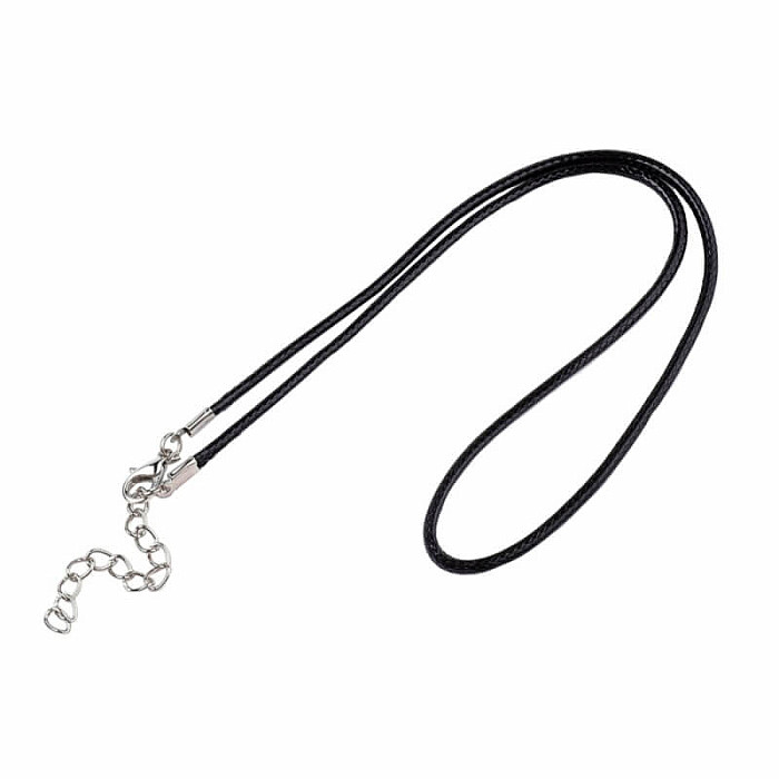 Voskovaná šňůrka barva černá 45 cm - 1 m x 2,8 mm