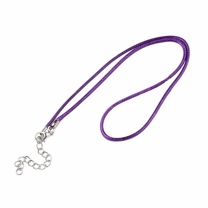 Voskovaná šňůrka barva fialová 45 cm - 45 cm x 2 mm