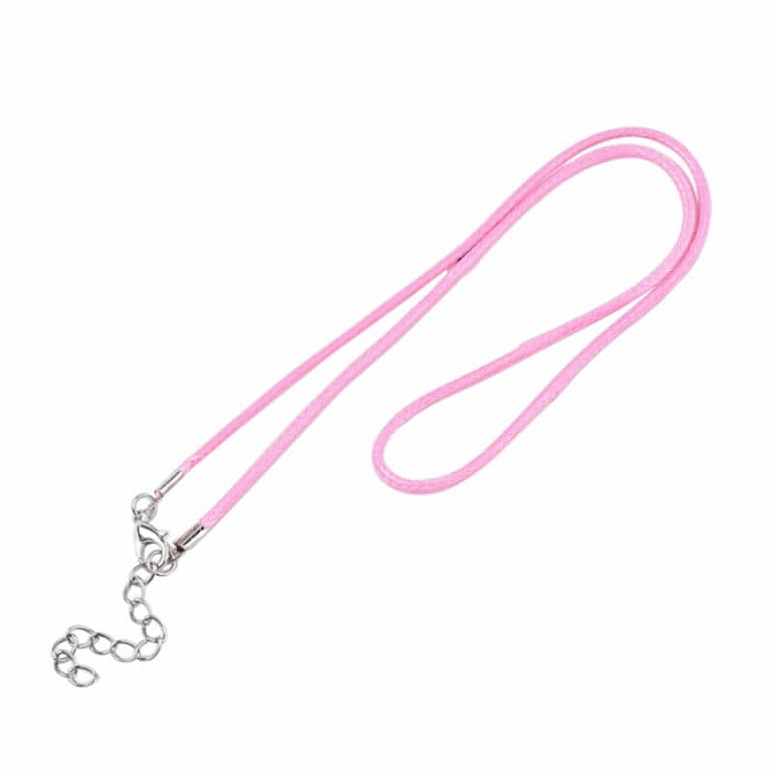 Voskovaná šňůrka barva růžová perlová 45 cm - 45 cm x 2 mm