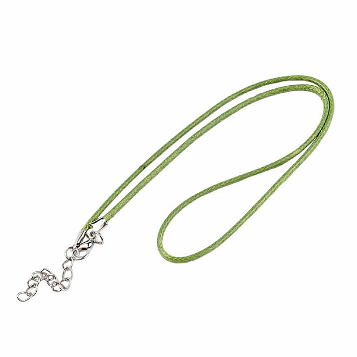 Voskovaná šňůrka barva olivová 45 cm - 45 cm x 2 mm