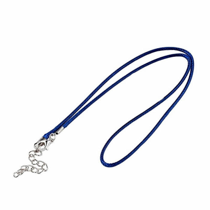 Voskovaná šňůrka barva tmavě modrá 45 cm - 45 cm x 2 mm