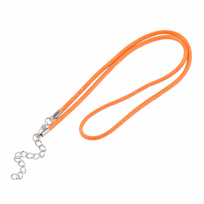 Voskovaná šňůrka barva oranžová 45 cm - 45 cm x 2 mm