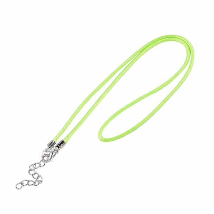 Voskovaná šňůrka barva žlutozelená 45 cm - 45 cm x 2 mm