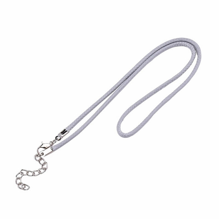 Voskovaná šňůrka barva šedá 45 cm - 45 cm x 2 mm