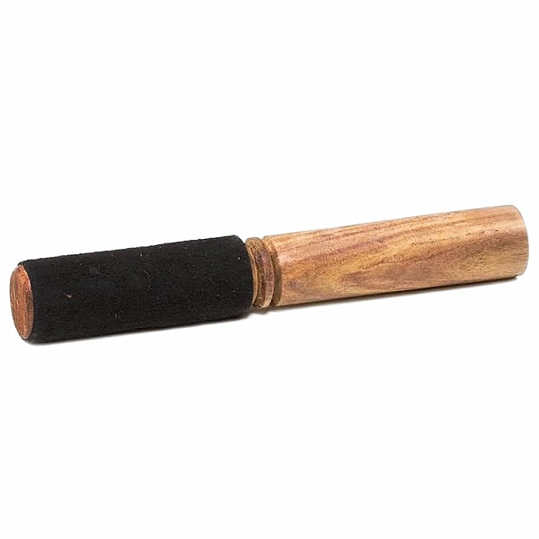 Levně Palička dřevěná s černým semišem ke zpívajícím miskám 19 cm - cca 19 cm