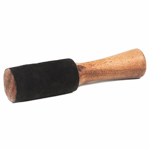 Levně Palička dřevěná s černým semišem ke zpívajícím miskám 3,5 x 17 cm - cca 17 cm