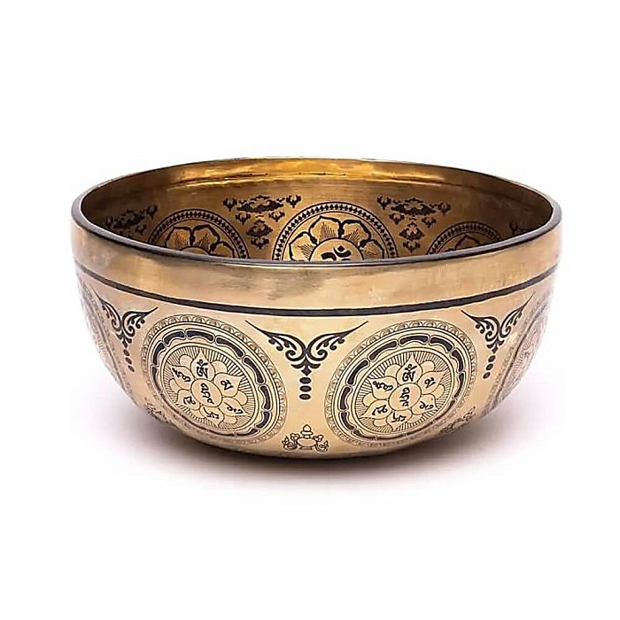 Tibetská bronzová zpívající mísa Shiva 22 cm - 22 cm