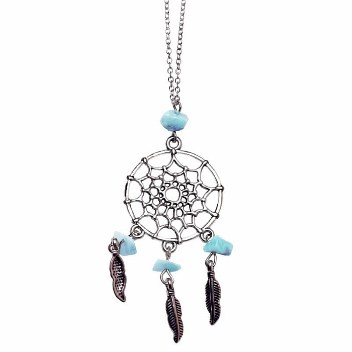 Levně Larimar lapač snů přívěsek na řetízku - délka cca 6,7 cm
