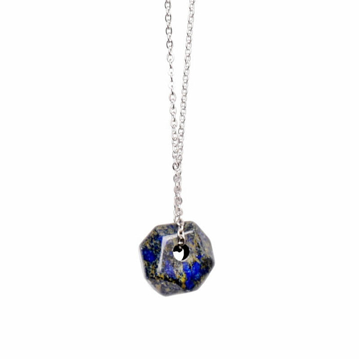 Levně Lapis lazuli s řetízkem z nerez oceli - délka cca 44 cm