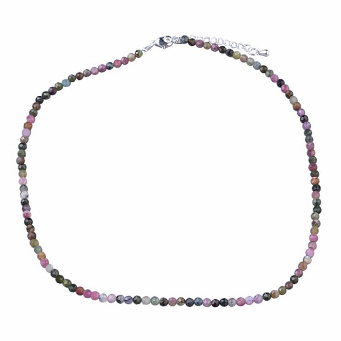 Levně Turmalín multicolor broušený náhrdelník 3,8 mm - délka cca 40 cm