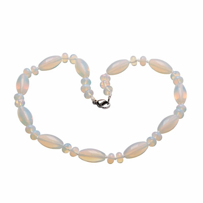 Opalit oválky a rondelky náhrdelník - délka cca 44 cm