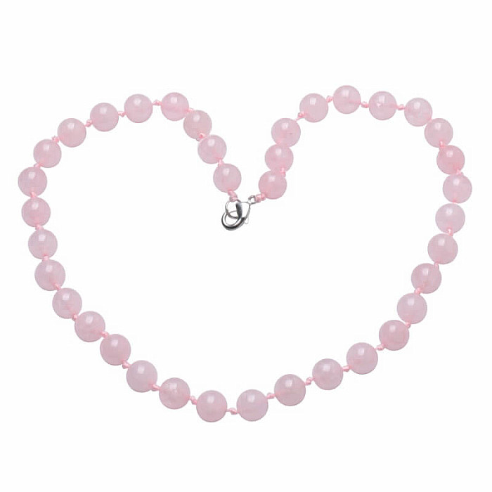 Růženín náhrdelník korálkový 10 mm - délka cca 49 cm