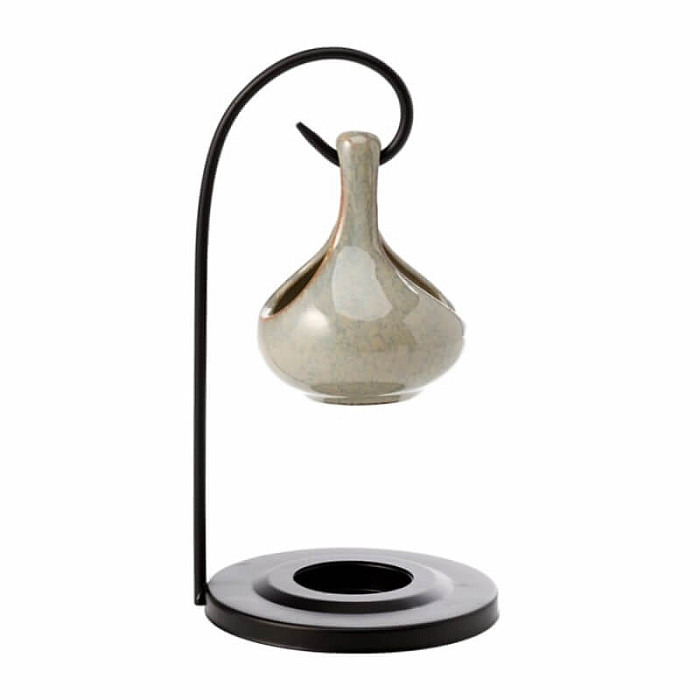 Aroma lampa keramická závěsná moderní barva béžová - cca 10 x 19 cm