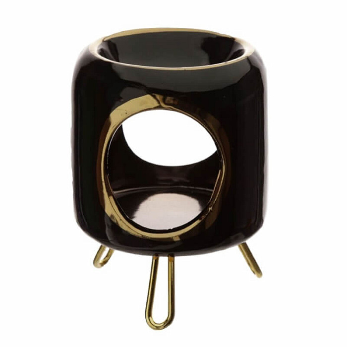 Aroma lampa keramická Black cylinder - cca 8 x 11,5 cm