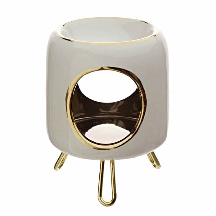 Aroma lampa keramická Grey cylinder - cca 8 x 11,5 cm