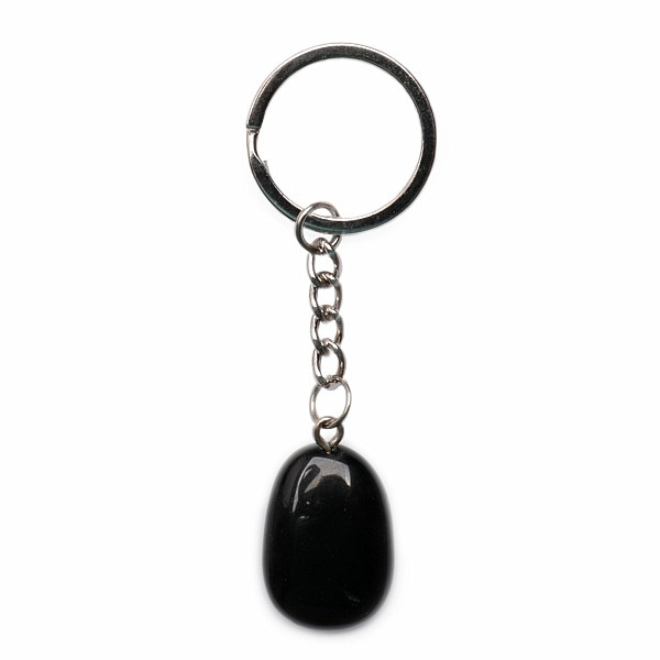 Klíčenka s obsidiánem - kámen cca 2 až 3,2 cm