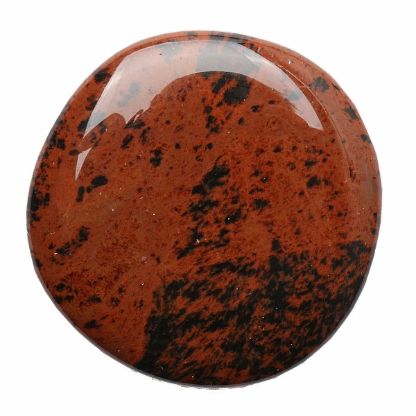 Obsidián mahagon placička masážní - cca 4 - 5 cm