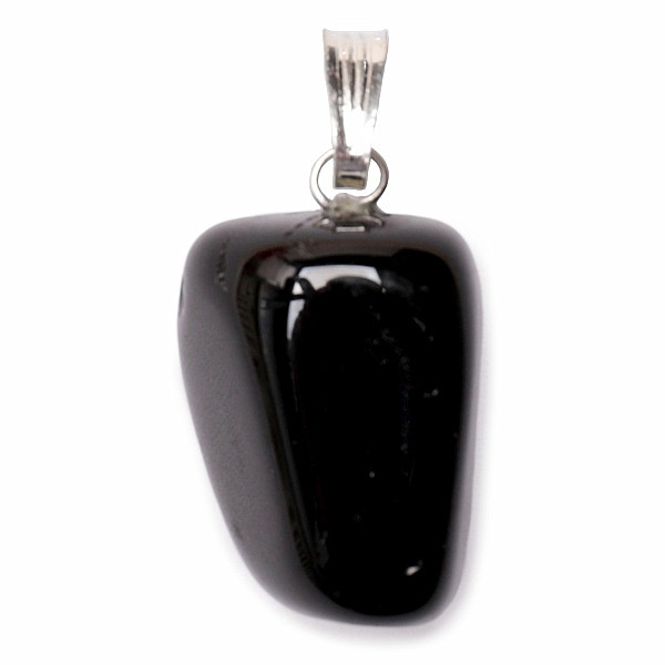 Levně Obsidián černý tamblovaný přívěsek 1,6 - 2 cm - cca 1,6 - 2 cm