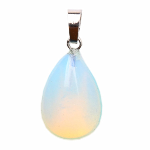 Opalit přívěsek plochá kapka - cca 2,3 cm