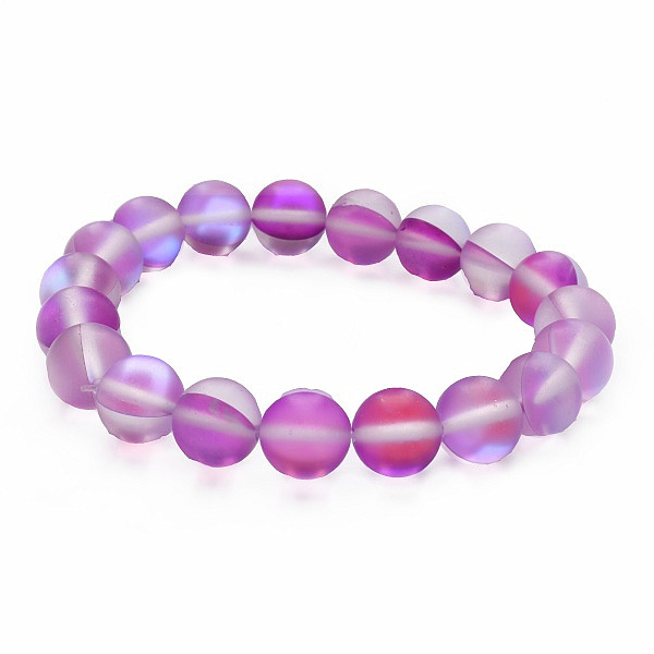Levně Opalit Twilight aura náramek korálkový - obvod cca 17 až 22 cm