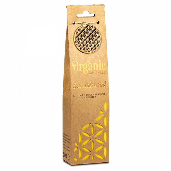 Organic Goodness Santálové dřevo vonné kužílky - 12 ks