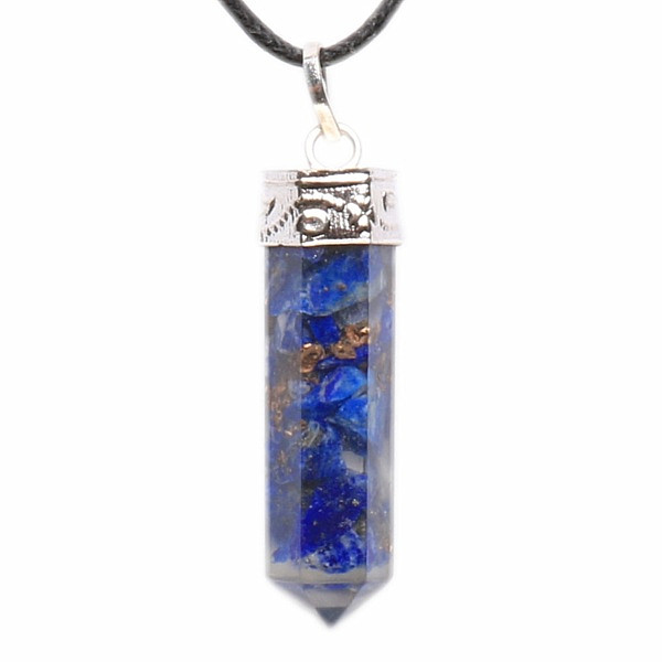 Levně Orgonit přívěsek krystal s lapisem lazuli - cca 3,5 cm