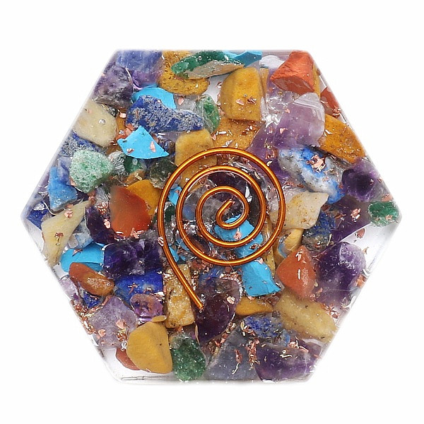 Orgonit hexagram pro harmonizaci čaker - cca 4,7 cm