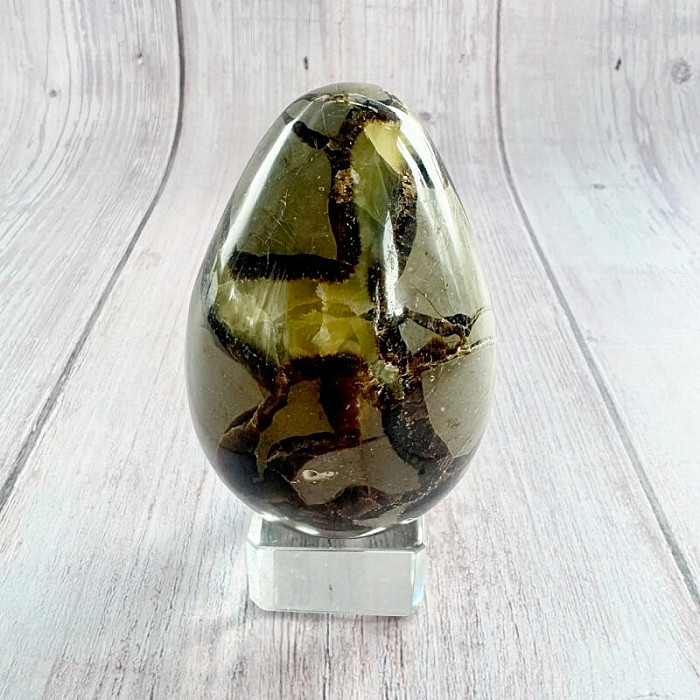 Septárie vajíčko bytová dekorace 20 - cca 5,5 x 8,1 cm, 325 g