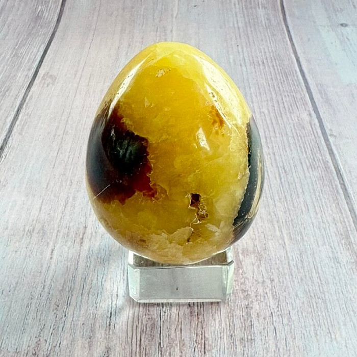 Septárie vajíčko bytová dekorace 21 - cca 5,3 x 6,7 cm, 267,4 g