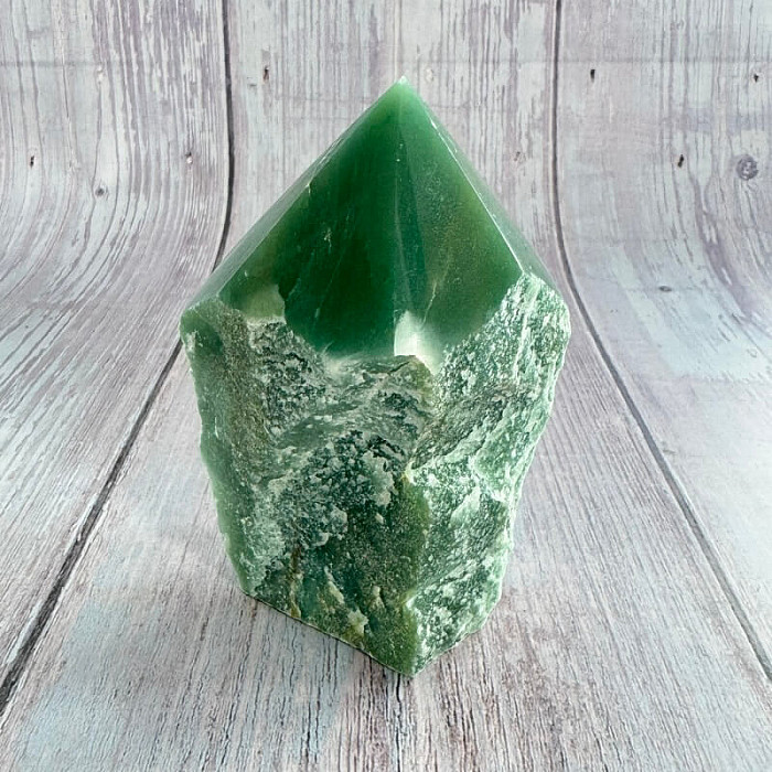 Avanturín zelený špice Brazílie 14 - cca 7,6 x 11,2 cm, 458,7 g