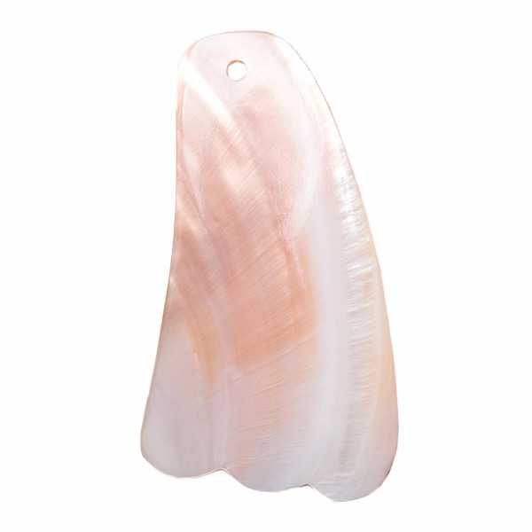 Gua sha z mušloviny tvar ploutve - délka cca 10 cm
