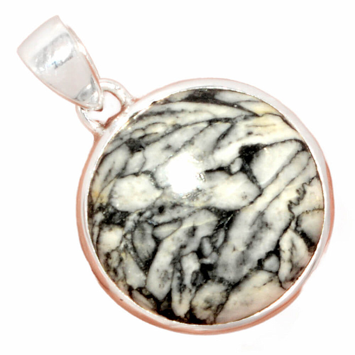 Pinolit přívěsek stříbro Ag 925 P141 - 2,1 cm, 7 g