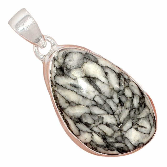 Pinolit přívěsek stříbro Ag 925 P164 - 2,6 cm, 6,9 g