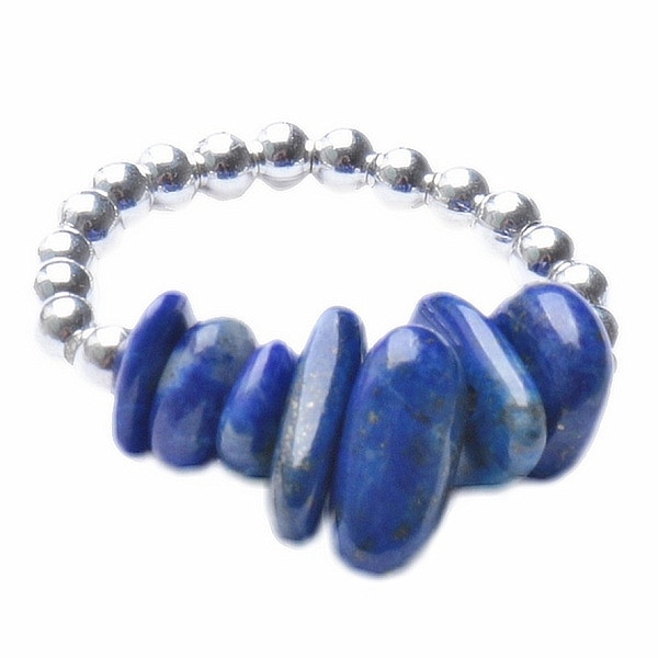 Levně Lapis Lazuli prsten elastický - 52 - 58 mm (US 6 - 9)
