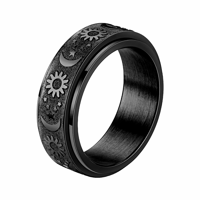 Levně Pánský ocelový prsten Černý vesmír - 57 mm (US 8)
