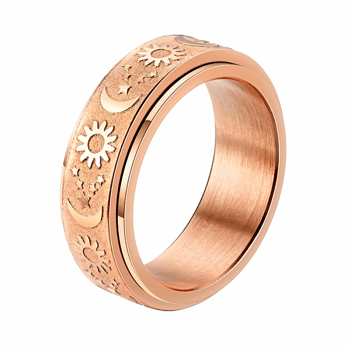 Pánský ocelový prsten Růžový vesmír - 56 mm