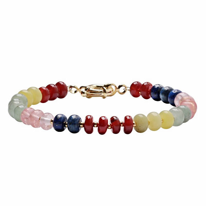 Avanturín zelený náramek mix polodrahokamů - obvod cca 18 cm