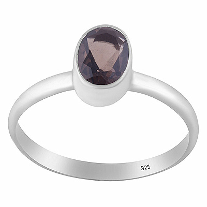 Levně Stříbrný prsten se záhnědou - 53 mm (US 6,5), 1,6 g
