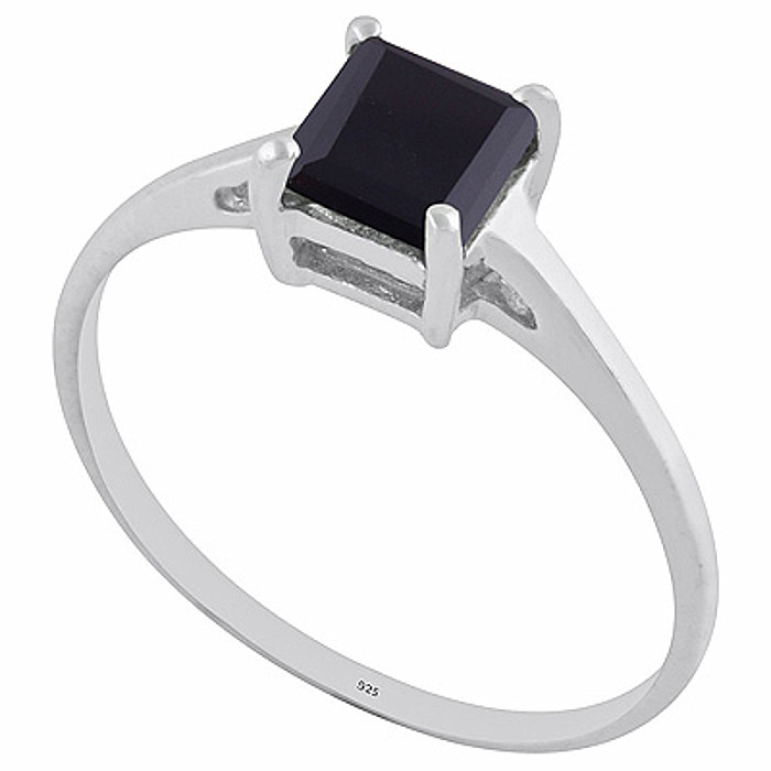 Stříbrný prsten s onyxem - 52 mm (US 6), 1,1 g